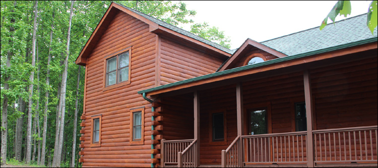 Log Home Staining in Swoope, Virginia